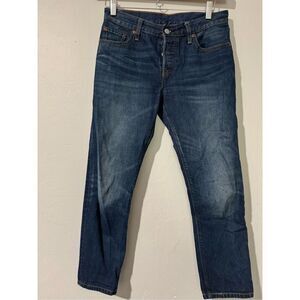 Levi’s 501 button fly blue jeans w25 L32